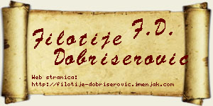 Filotije Dobrišerović vizit kartica